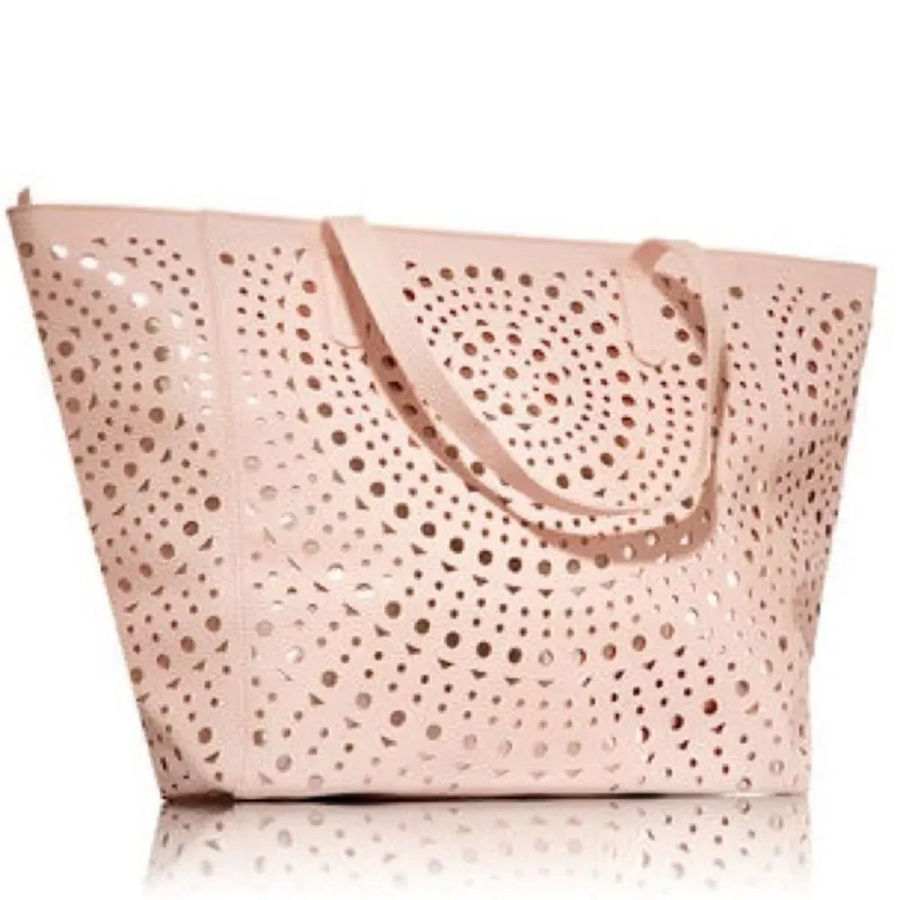 Bath & Body Works Laser Cut Metallic Rose Tote Bag